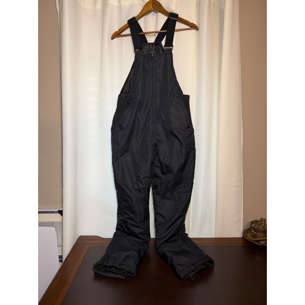 Pulse Youth Insulated Snow Bib Overalls Black Size L 16/18 Ski Snow Pants